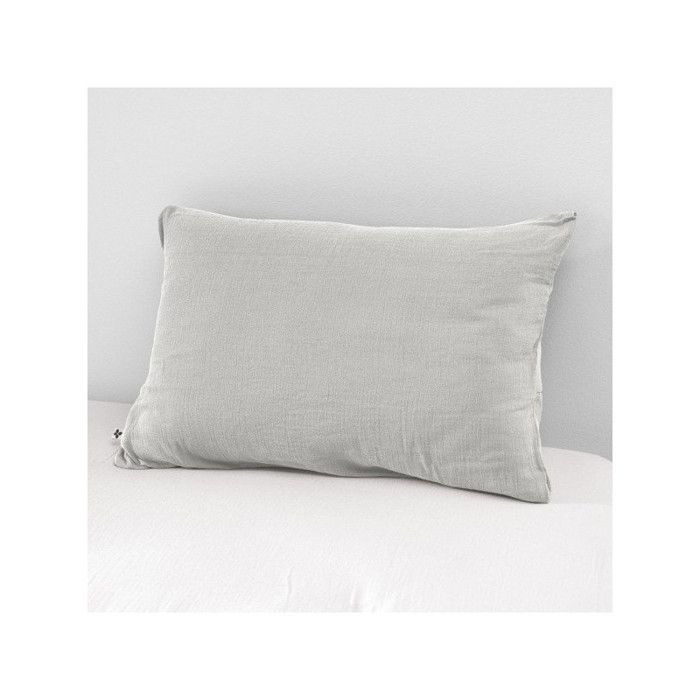 Taie d'oreiller "Gaïa" 60 x 60 cm & 50 x 70 cm "Gaze de Coton" - Gaïa Nuage - 50 x 70 cm - Gaia Nuage -