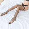 Red Over Knee Sexy Hollow Mesh Fishnet Transparent Thigh High Stocking Cute  Gothic Tights Lingerie Long Socks