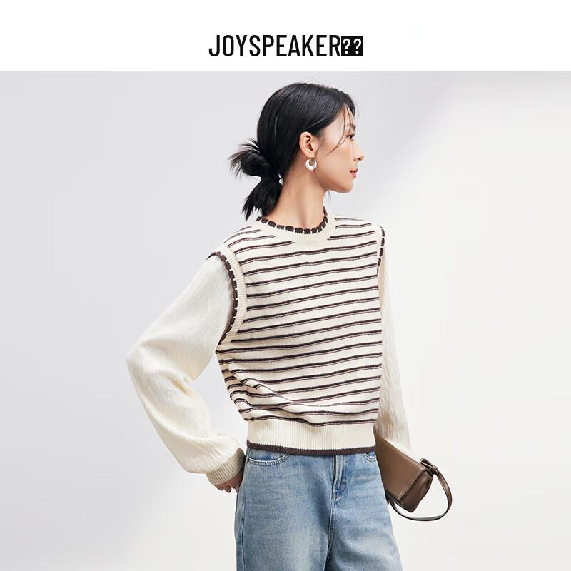 JOY SPEAKER Women's Patchwork Knit Sweater
