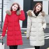 Зимняя куртка-пуховик для женщин, средней длины, белый утиный пух, утолщенная, теплая и темпераментная, облегающая куртка-пуховик для молодой мамы большого размера
