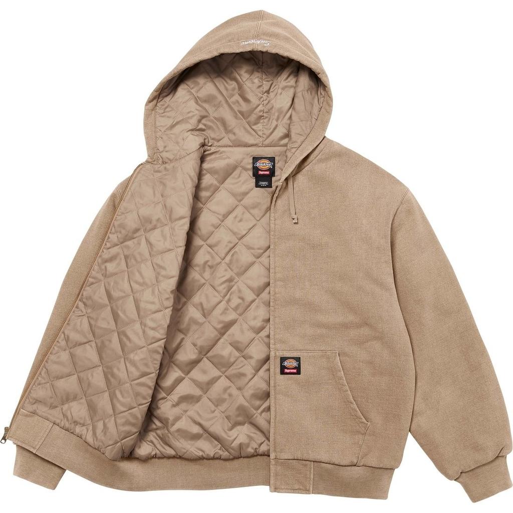 Supreme x Dickies FW24 WEEK16 Quilted Lined Zip Up Hooded Sweatshirt Unisex SUP-FW24-270
