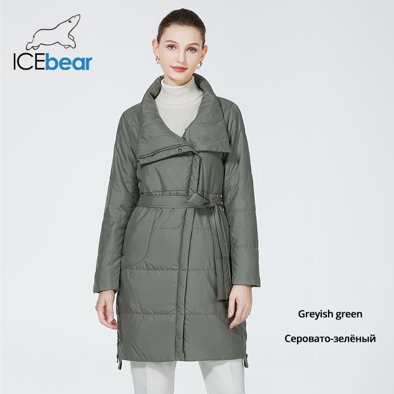 ICEbear Новинка 2024 года, женская весенняя куртка, хлопковое теплое модное пальто высокого качества, брендовые женские повседневные парки GWC22031I