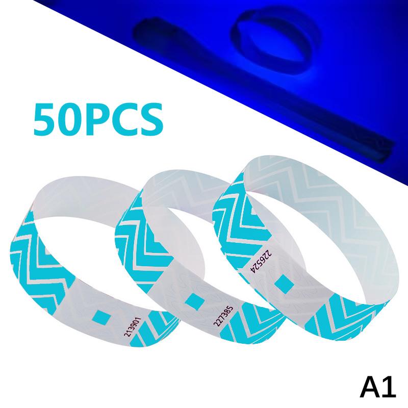 50/100 шт. Неоновые полосатые бумажные браслеты Водонепроницаемые флуоресцентные одноразовые защитные браслеты для концертов, вечеринок, мероприятий