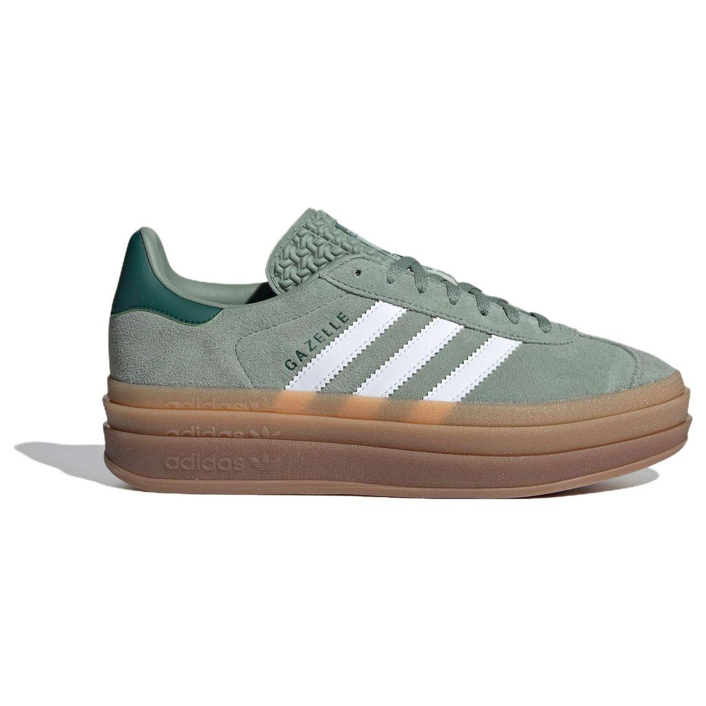 Adidas Женские кроссовки Gazelle Bold Silver Green Gum Cloud-White Collegiate-Green ID6998