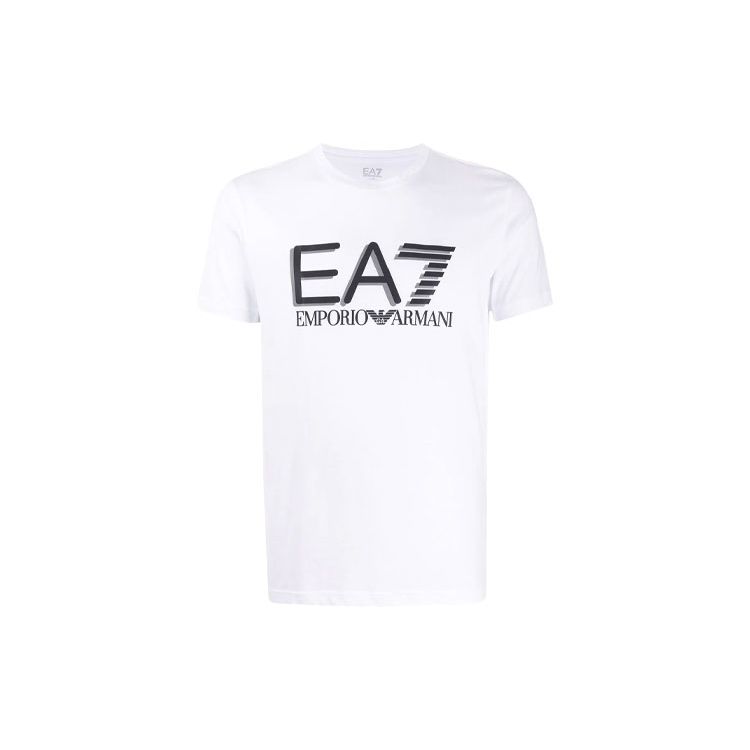 Emporio Armani Мужская футболка с коротким рукавом и большим логотипом Белый 3HPT81-PJM9Z-1100
