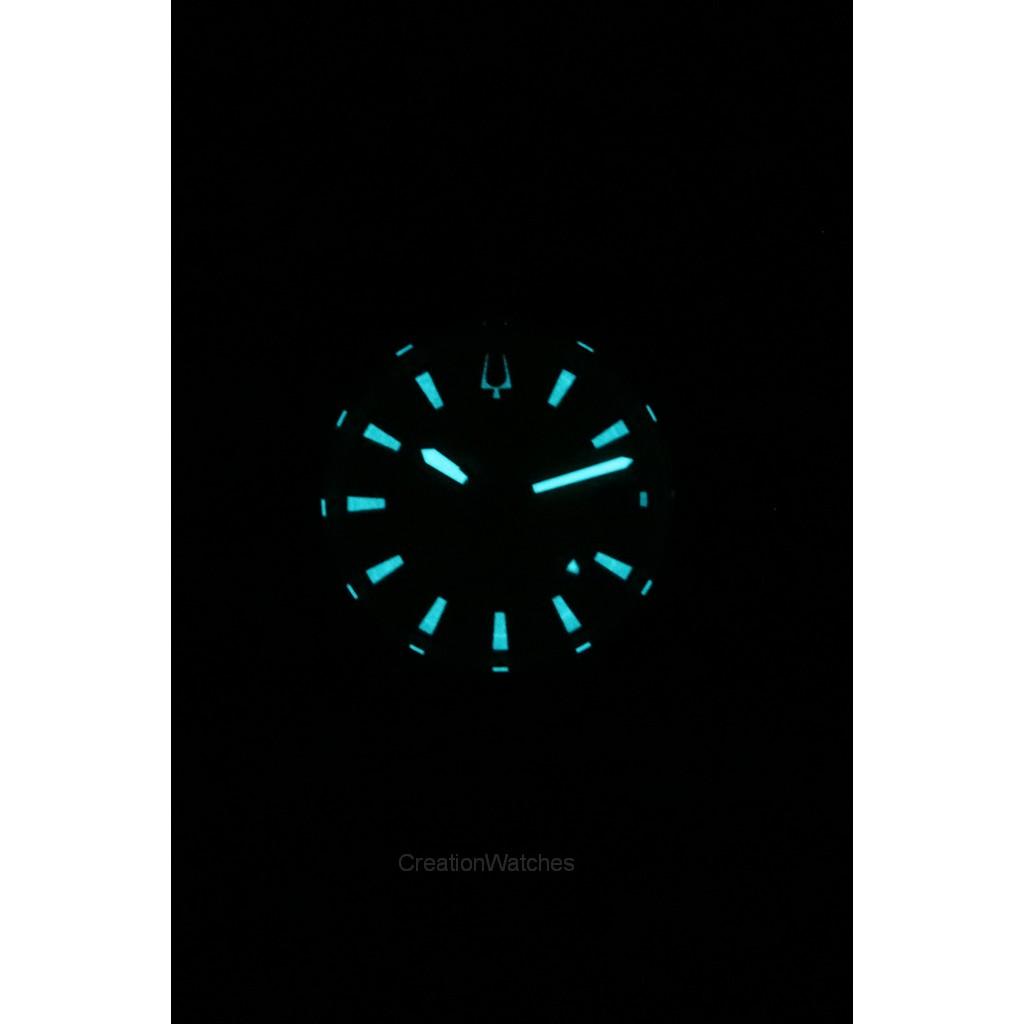 BULOVA Marine Star Черный силиконовый ремешок желтый циферблат Precisionist кварцевые дайверские часы 200M 96B431 мужские