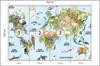 Photomural Watercolor World Map Non-Woven 416x254