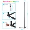 Floor Light RGB Color Changing Dimmable Height 120cm Stand Light Indirect Lighting Control DIY Mode Timing Function Suitable for Living App/Remote &