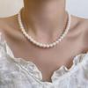 Elegant Magnetic Pearl Clavicle Necklace – High-End Versatile Sweater Chain for Women