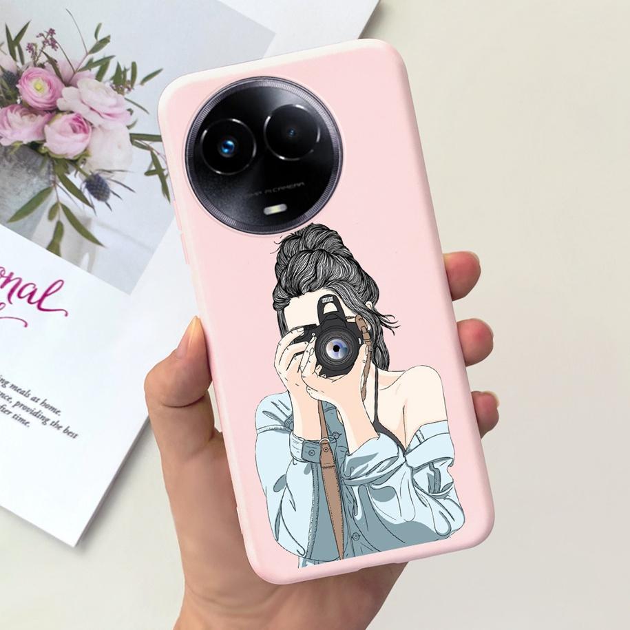 Ударопрочный Чехол Для Realme 11 5G / Realme 11X Чехол На Телефон Модный Девушки Мягкий Силикон Funda Для Realme11 11 X 2023 RMX3785 Coque