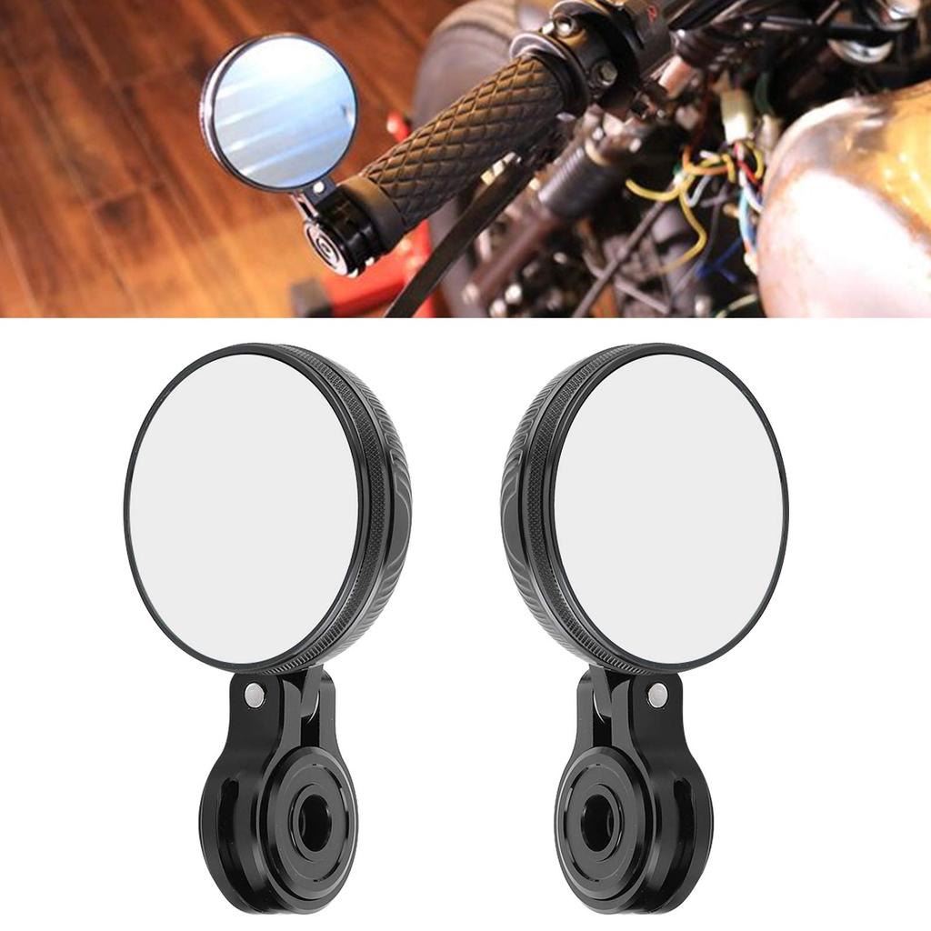 Складные зеркала на руль мотоцикла, модифицированные, 1 алюминиевые, прозрачные, заднего вида, улучшенные для вождения, сменные зеркала, зеркала, пара, корпус,