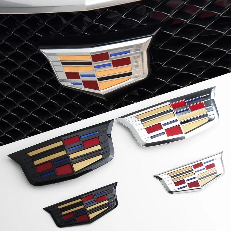 ABS Накладка на передний и задний логотип-эмблему для автомобиля Cadillac XTS XT5 XT6 ATSL Декорация экстерьера решетки радиатора и крышки багажника