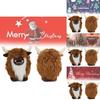 Adorable Plush Highland Cow Decorative Figure With Brown And White Facial Features