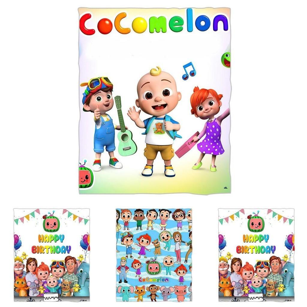 Ультрамягкие флисовые одеяла Cocomelon для детей, теплые, удобные и уютные, подарок