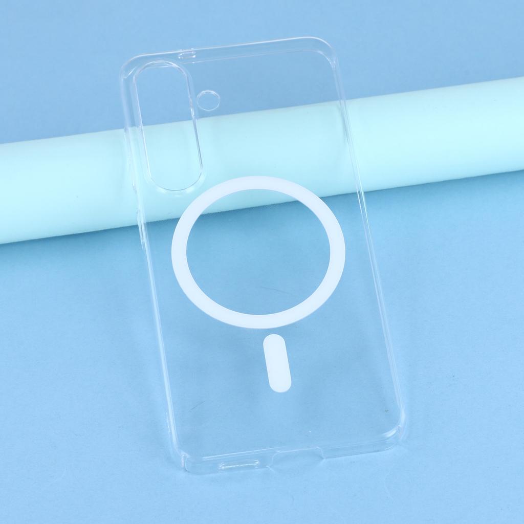 For Samsung Galaxy S24 Crystal Clear Case Compatible with MagSafe Hard PC Phone Cover
