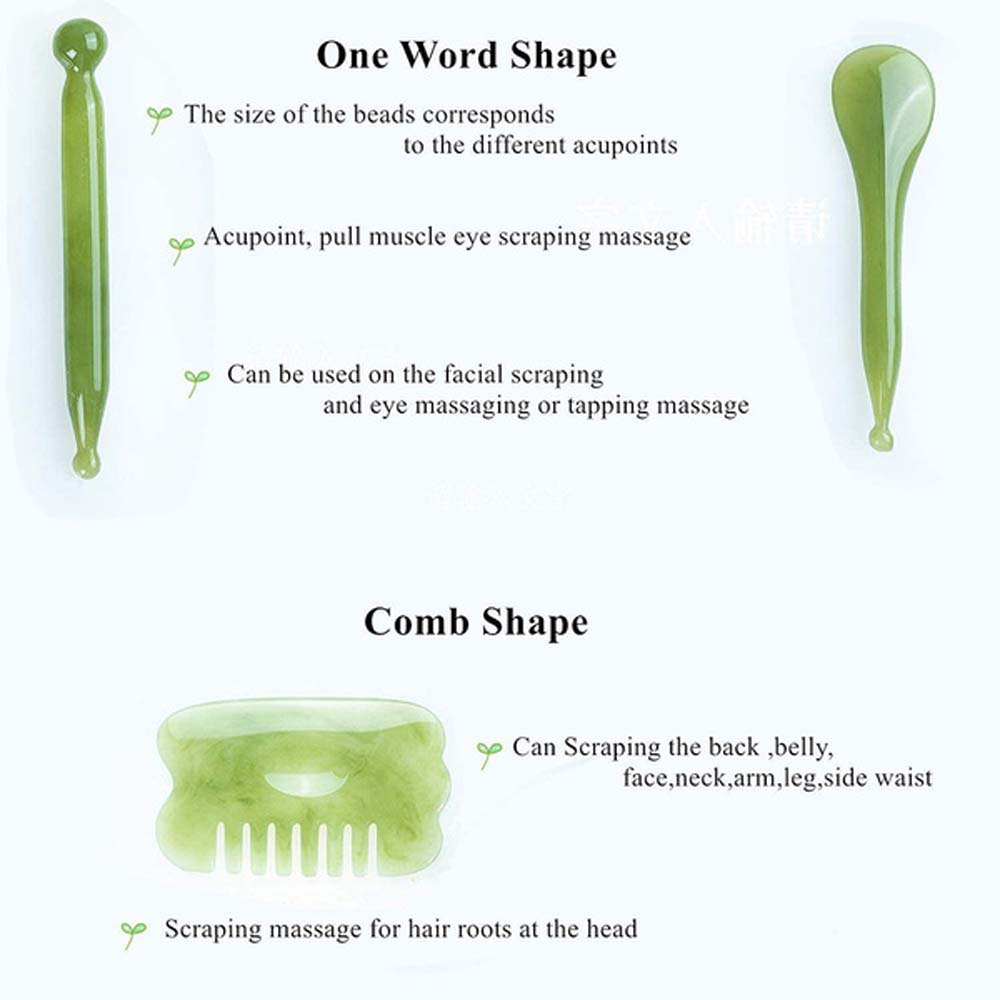 СПА Натуральная смола для тела Изумрудно-зеленый Массажер для лица Набор досок Гуа Ша Доска из пчелиного воска Инструменты для красоты