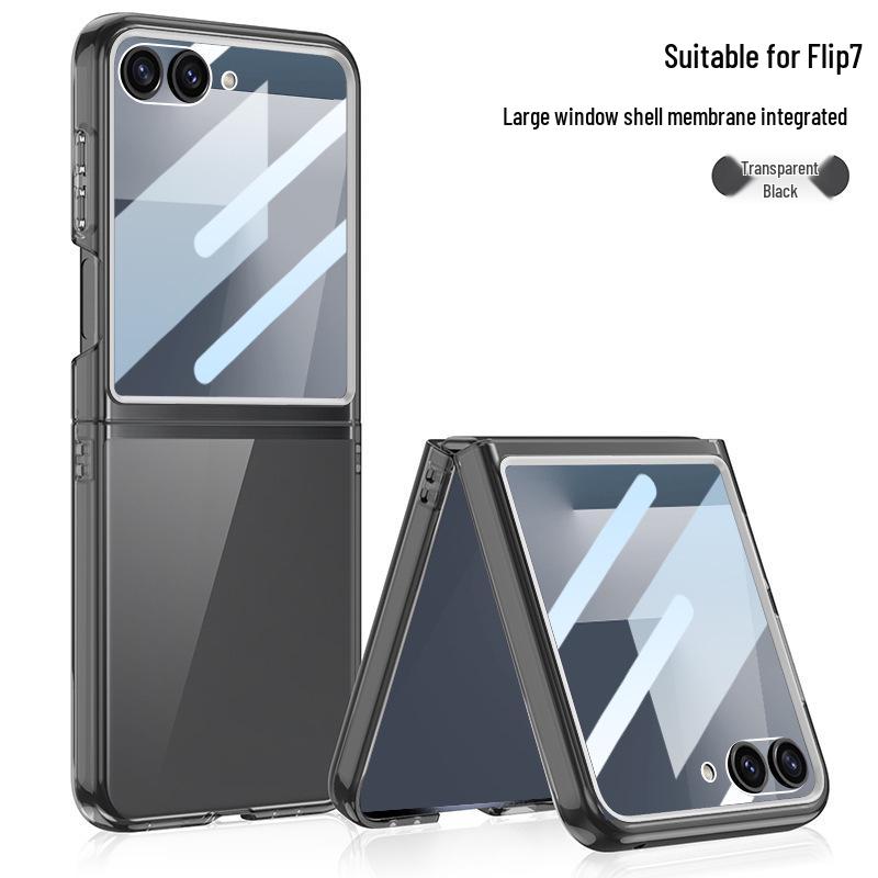 Защитный чехол для Samsung Z Flip7: Прозрачный чехол-подушка безопасности с большим окном