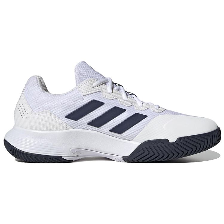 adidas Кроссовки унисекс GameCourt 2.0 White Team Navy темно-синие HQ8809