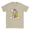 Мужская Женская Футболка Gudetama Ленивое Яйцо Чистый Хлопок Топы Смешная Футболка с Коротким Рукавом Круглый Вырез Футболка Большого Размера