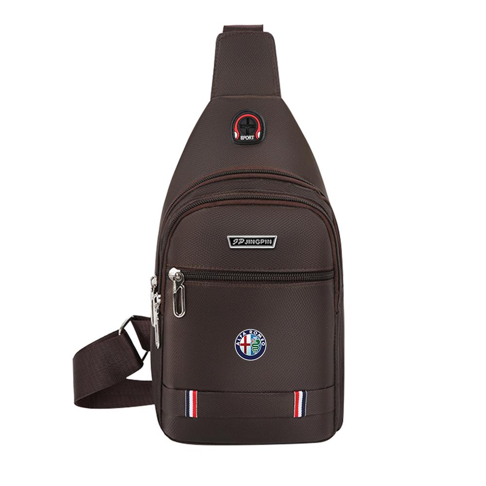 YYCE3 Waterproof Chest Bag Crossbody Pack Single Shoulder Backpack For Alfa Romeo Sportiva 159 Giulietta 147 Stelvio Logo Accessories