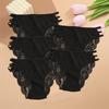 FINETOO 5 шт. женские кружевные цветочные трусы сексуальные тройные пояса трусики женские трусы с низкой талией перспективные трусы мягкое нижнее белье
