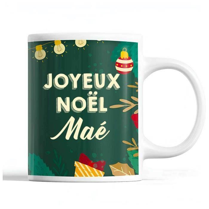 Mug - Noël Maé Green - Front/Back Print - Dishwasher Safe - Capacity 325 Ml