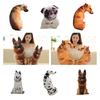 Креативная 3D подушка в виде собаки, плюшевая игрушка собака, мягкая игрушка для детей, ткань из короткого плюша, наполнитель из ПП хлопка, различные размеры и цвета
