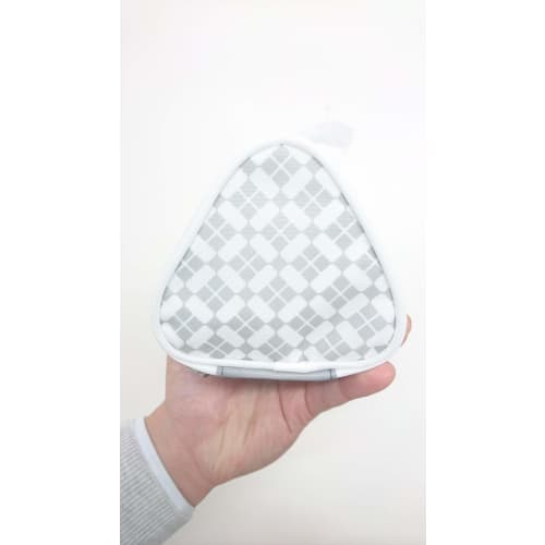 Torne Onigiri Case Pouch, Insulated, Bento Lunch, Holds 2 Onigiri, 10 x 8.5 x 10.5 cm, Cool White, P-3441