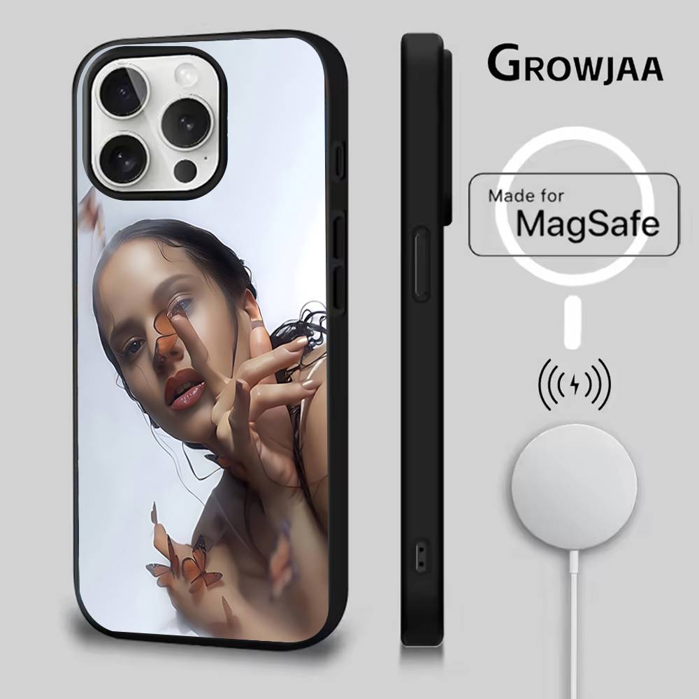 R-Rosalia L-lux Чехол для телефона для iPhone 17,16,15,14,13,12,11,Pro,Max,Plus,Mini,SE4,E Магнитный Magsafe Беспроводная зарядка