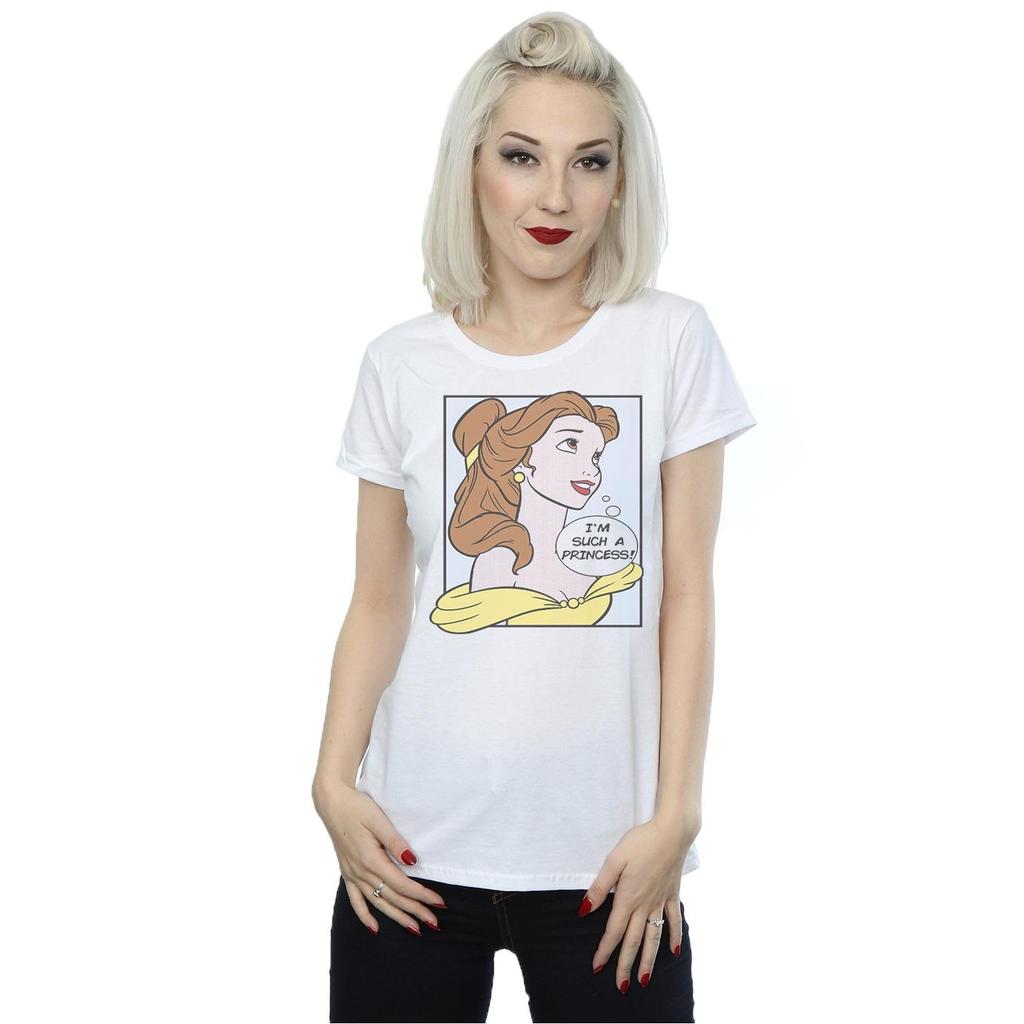 Disney Princess Womens/Ladies Belle Pop Art Cotton T-Shirt