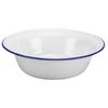 Old-fashioned Enamel Bowl Home Curled Edge Vegetable and Fruit Basin Soup Salad Mixing Kitchen Holder Food Containers