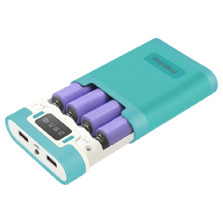 Практичный чехол-аккумулятор 18650 для мобильных устройств, 4 ячейки, съемная конструкция, простая сборка, светодиодный дисплей питания, подходит для энтузиастов