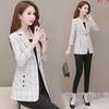 Women's Slim Plaid Short Suit Jacket - Spring/Autumn 2023 Collection