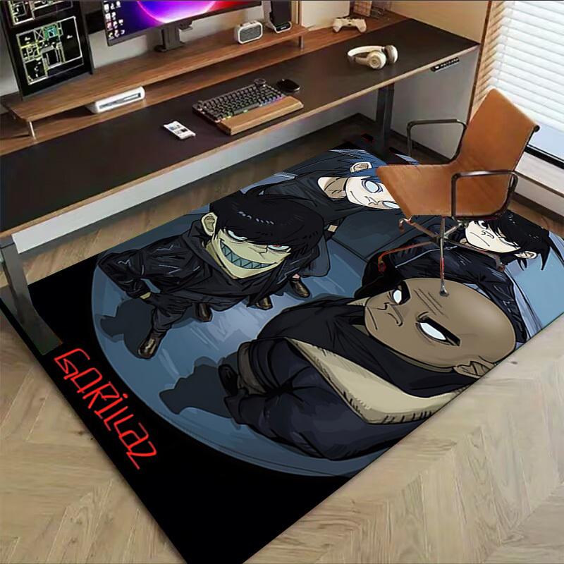 1 шт. Ковер Gorillaz, Офисный коврик, Коврик для улицы, Декор для дома, Ковер для зоны, Фестиваль