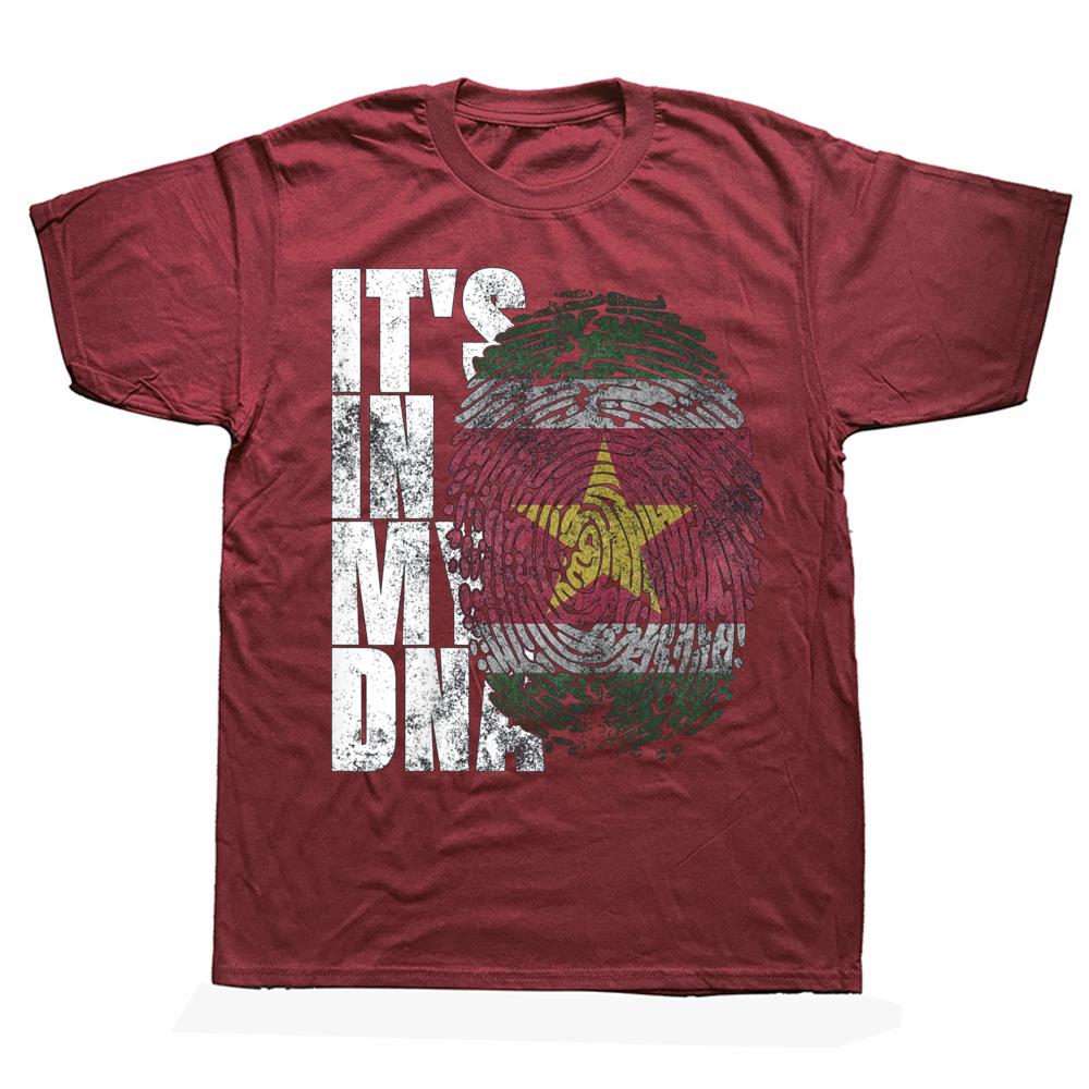 It's In My DNA Suriname Surinamese Flag T Shirts Summer Graphic Streetwear Short Sleeve Birthday Gifts T-shirt Unisex Clothing