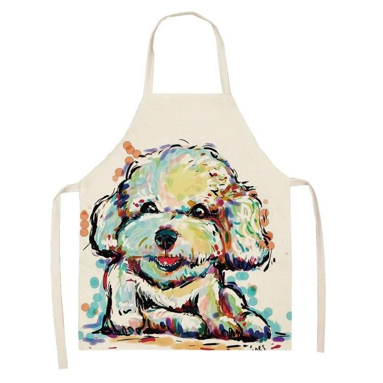 Бытовой кухонный фартук, фартук из скандинавского полиэстера с животными, комбинезон из полиэстера, фартук для взрослых, фартук из полиэстера