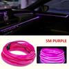 5M Car Interior Led Decorative Lamp EL Wiring Neon Strip Cold Light Wire For Auto DIY Flexible Ambient Light USB Atmosphere Lamp