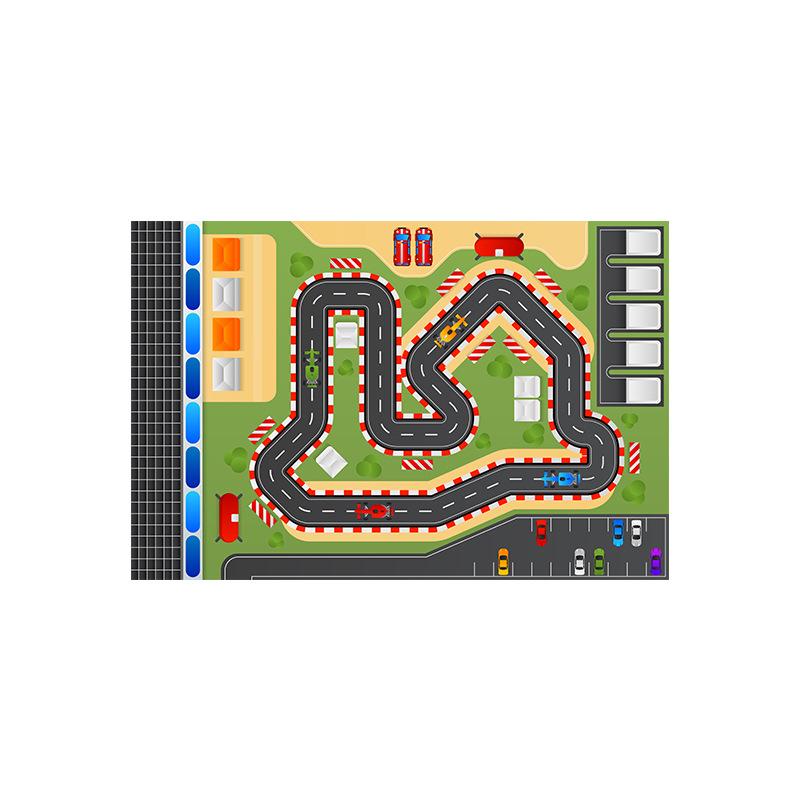 Мультяшный ковер для подиума, парковка, дорога для игры, напольный коврик, бытовой, противоскользящий, грязеотталкивающий и простой в уходе коврик для ног