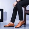 Fashion Genuine Leather Men's Business Casual Shoes Lace Up Walking Shoes Male Comfortable Office Footwear All-match Male Oxfords Flats