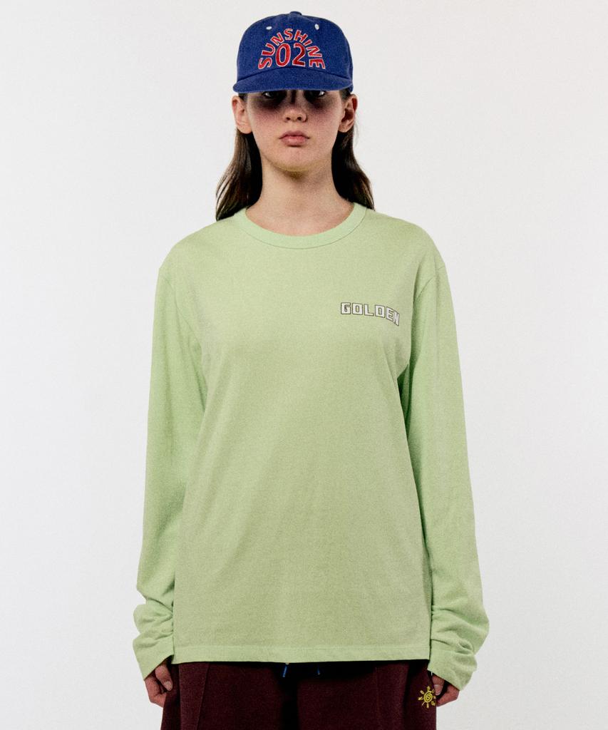 GOLDEN SUNSHINE Sun Round Long Sleeve Tee_Lime Green