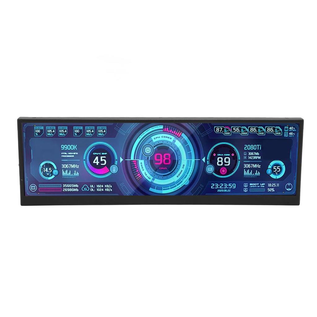 12.6 Inch Secondary Screen FHD IPS Second Screen Stretched Bar LCD Display 1920x550 Portable Monitor for Laptop Computer