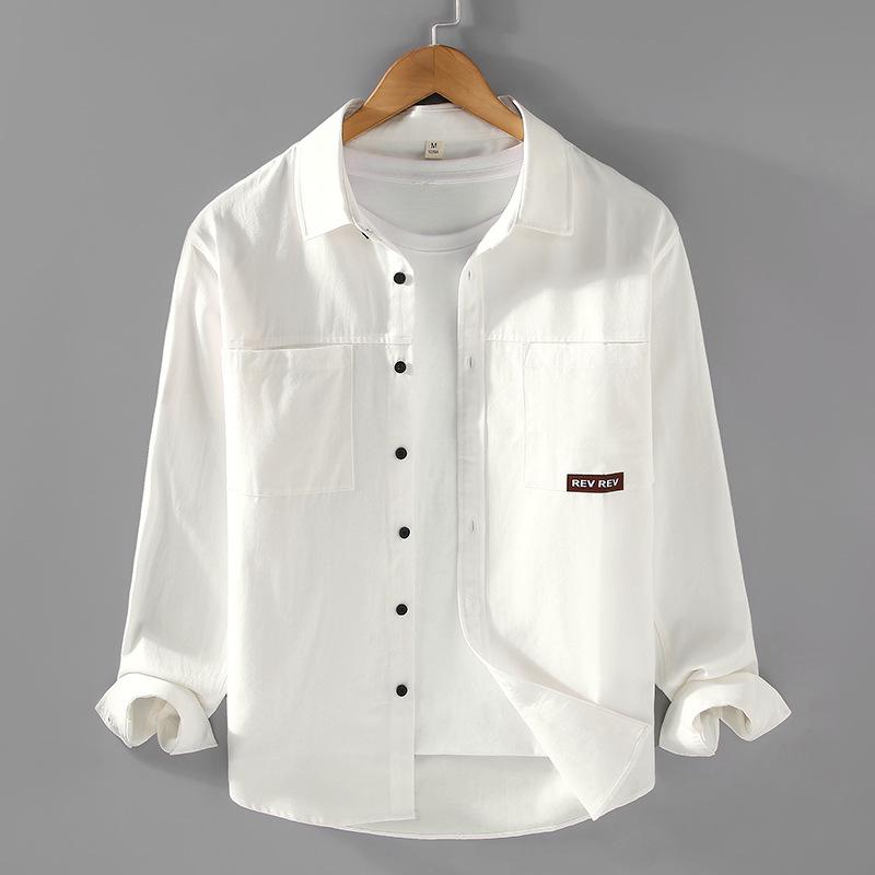 Men's Loose Cotton Retro Japanese Spring Cardigan Shirt Jacket