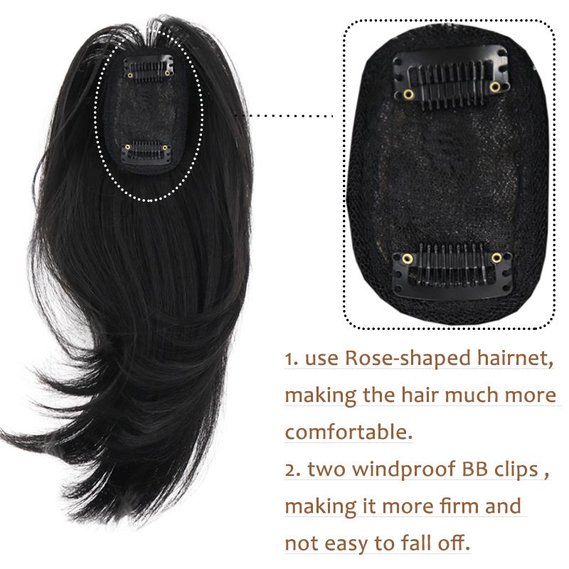 MERISIHAIR Женские прямые волосы, парики, закрывающие выпадение волос на заколке на макушке, наращивание волос из натурального синтетического волокна