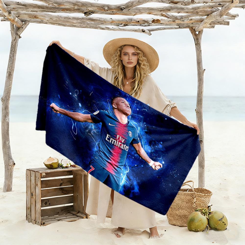 Kylian Mbappé Psg Celebration Beach Towel Super Soft & Absorbent Comfortable Lightweight