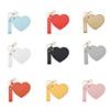 Love Heart Shape Makeup Mirror Waterproof Faux Leather Vanity Mirror Keychain Portable Travel Women Handheld Cosmetic Mirror Bag Pendant