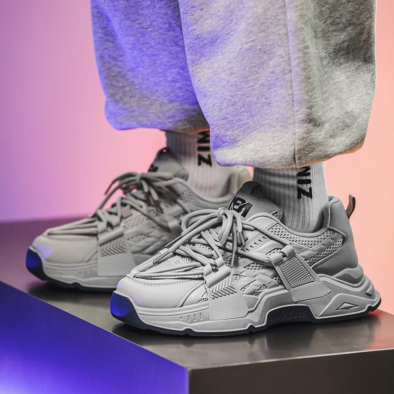 Нескользящие износостойкие модные ретро уличные кроссовки на толстой подошве для взрослых, повседневная спортивная мужская обувь, обувь для папы