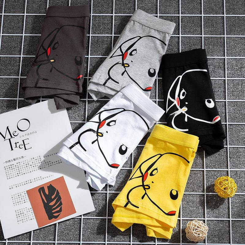 Мужские трусы-боксеры, летние дышащие трусы-боксеры с героями мультфильмов для мальчиков, милые трендовые хлопковые трусы высокого качества
