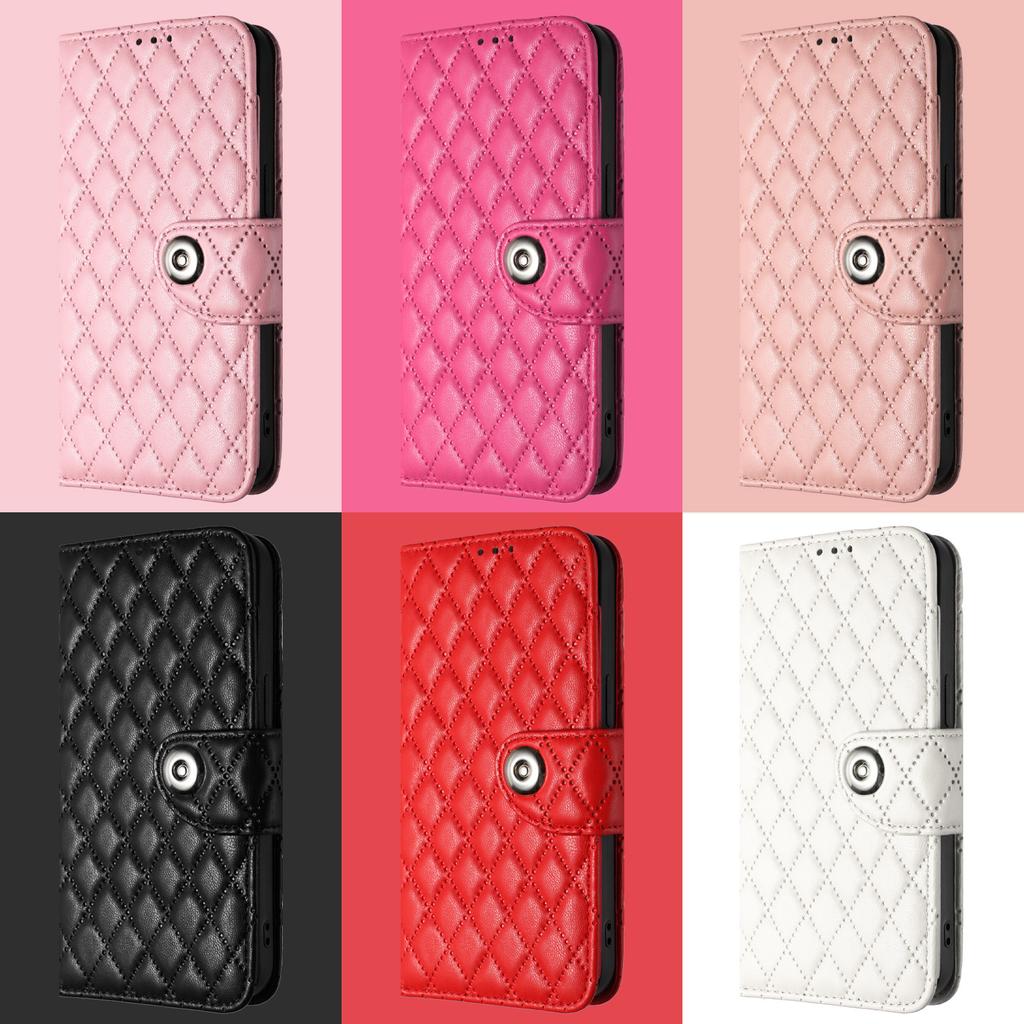 Чехол-кошелек из 6-цветной искусственной кожи с узором в ромбовидную клетку и ремешком на запястье для серии Infinix.Hot10,Hot20,Hot30,Hot40,Note 12,Note 30,Note 40,Smart 4...