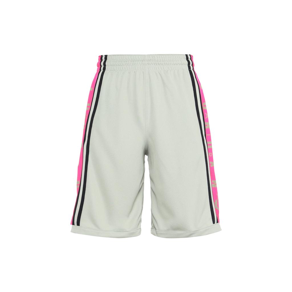 Jordan Basketball Shorts Men's Gray Pink Moderate Straight Fit Pants BQ8393-334