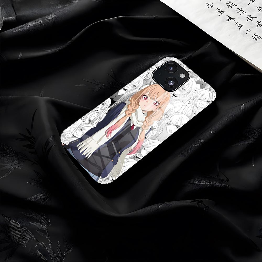 Чехол для телефона Kitagawa Marin Для IPhone 17 Pro Max 16 15 14 Pro Max 13 11 Plus Стеклянная крышка